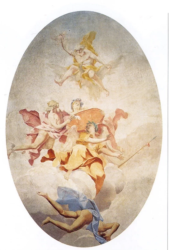 Mercurio e Minerva proteggono la Virtù dagli strali di Giove che scaccia l'Ignoranza - Galleria Nazionale di Parma